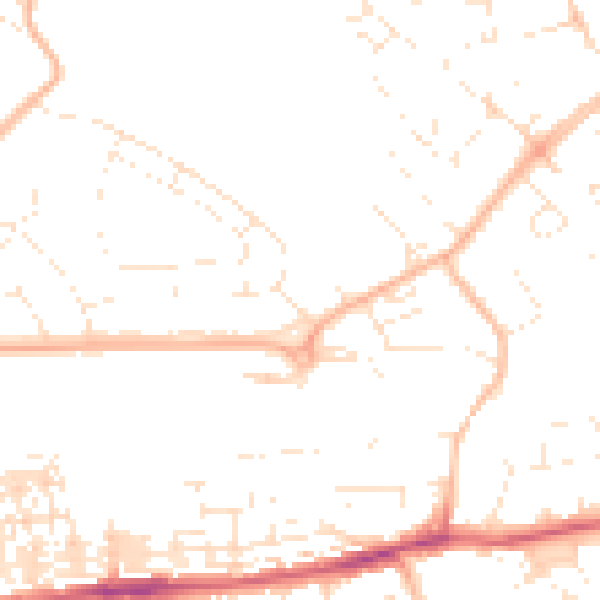 Daytime road noise heatmap for EX4 7EB