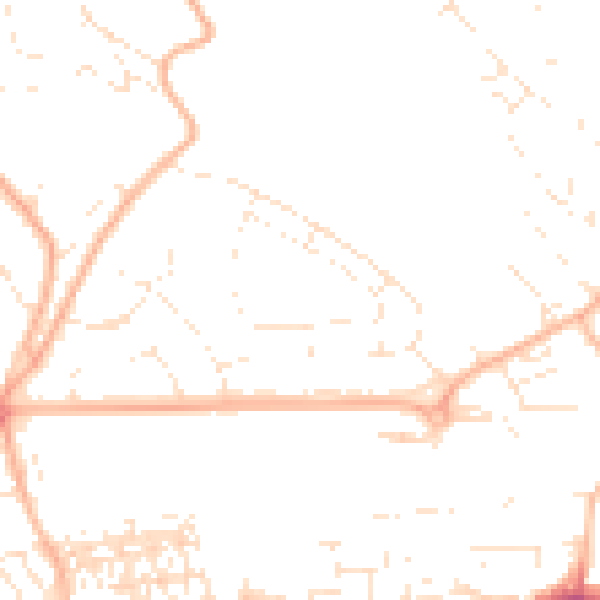 Daytime road noise heatmap for EX4 7EX