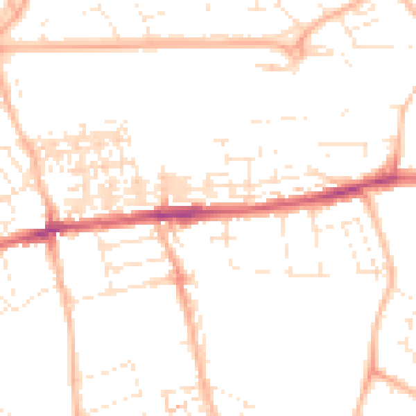 Daytime road noise heatmap for EX4 7HJ