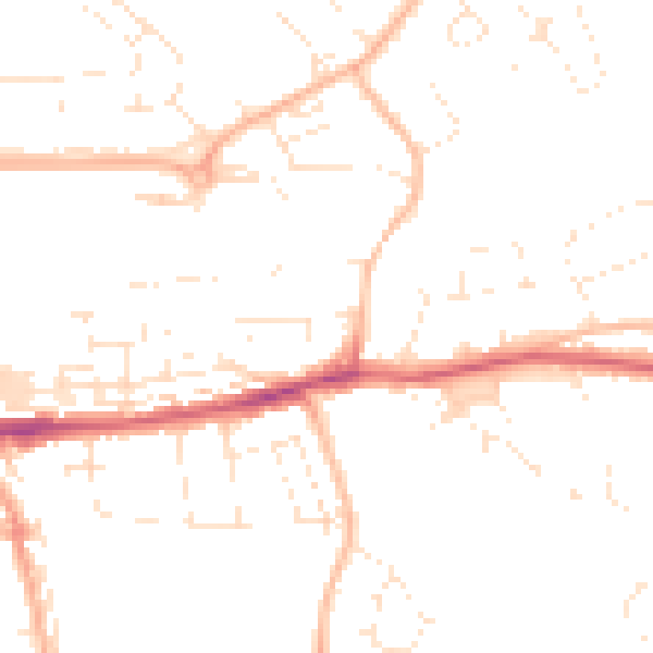 Daytime road noise heatmap for EX4 7JD