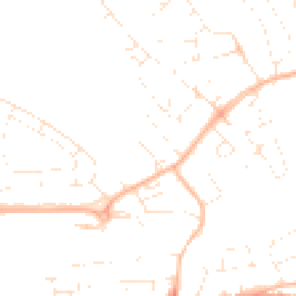 Daytime road noise heatmap for EX4 7JZ
