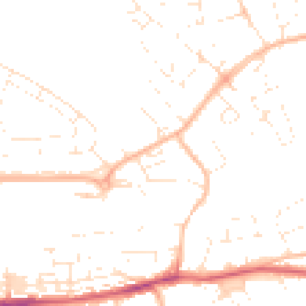 Daytime road noise heatmap for EX4 7LF