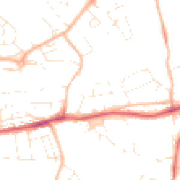 Daytime road noise heatmap for EX4 8AZ