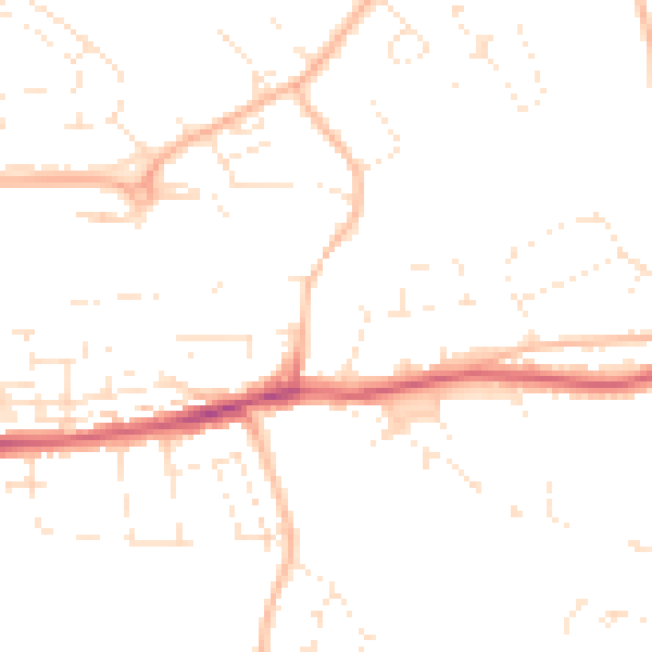 Daytime road noise heatmap for EX4 8BD