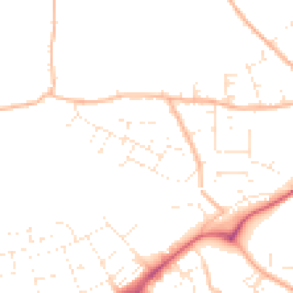 Daytime road noise heatmap for EX4 8FR