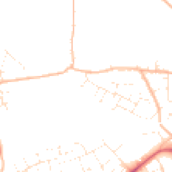 Daytime road noise heatmap for EX4 8FX