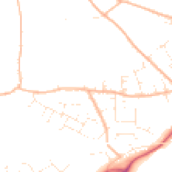 Daytime road noise heatmap for EX4 8NL