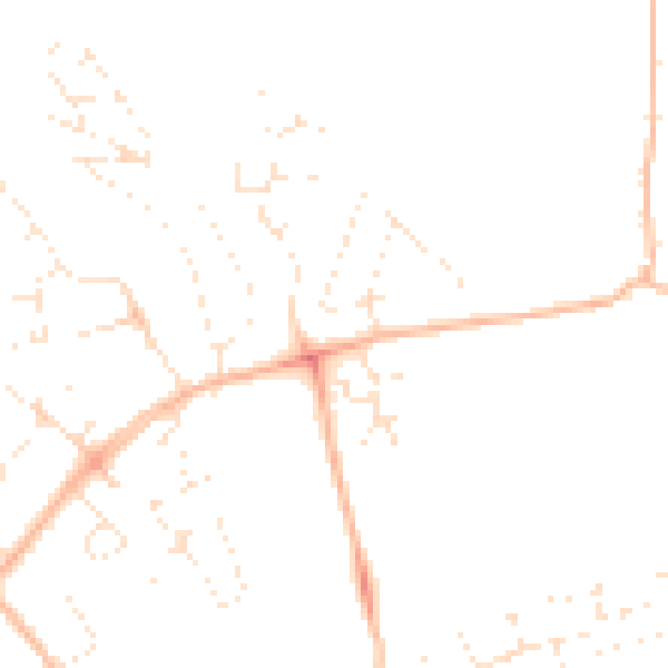 Daytime road noise heatmap for EX4 8NW