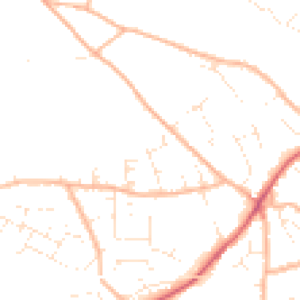 Daytime road noise heatmap for EX4 8QB