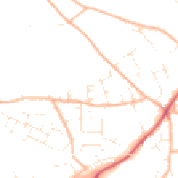 Daytime road noise heatmap for EX4 8QD