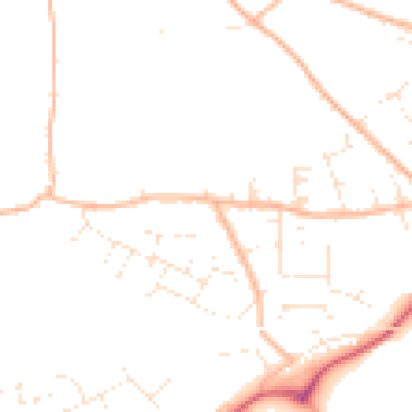 Daytime road noise heatmap for EX4 8QE
