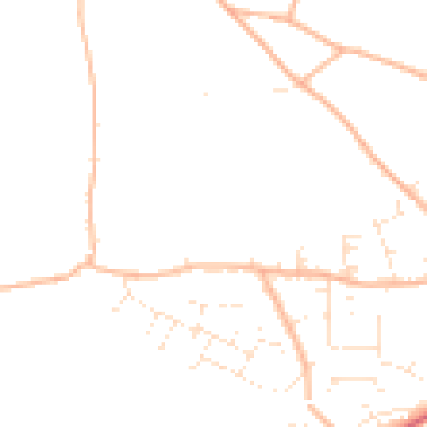 Daytime road noise heatmap for EX4 8RQ