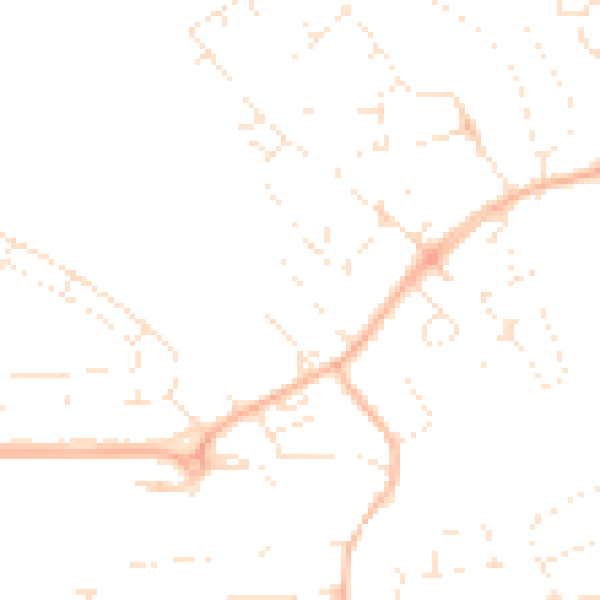 Daytime road noise heatmap for EX4 9AA