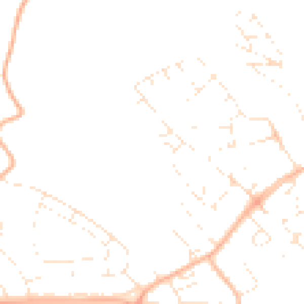Daytime road noise heatmap for EX4 9AL