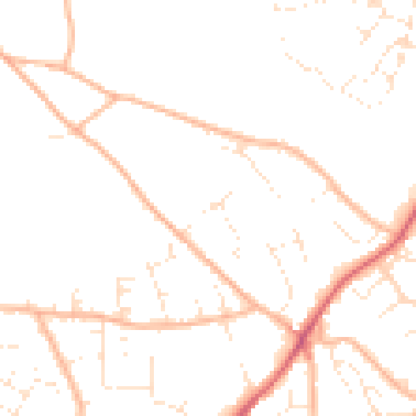 Daytime road noise heatmap for EX4 9AN