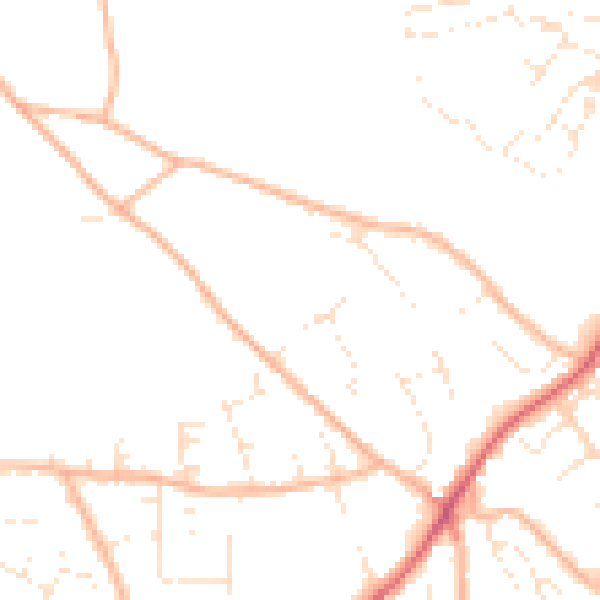 Daytime road noise heatmap for EX4 9AR