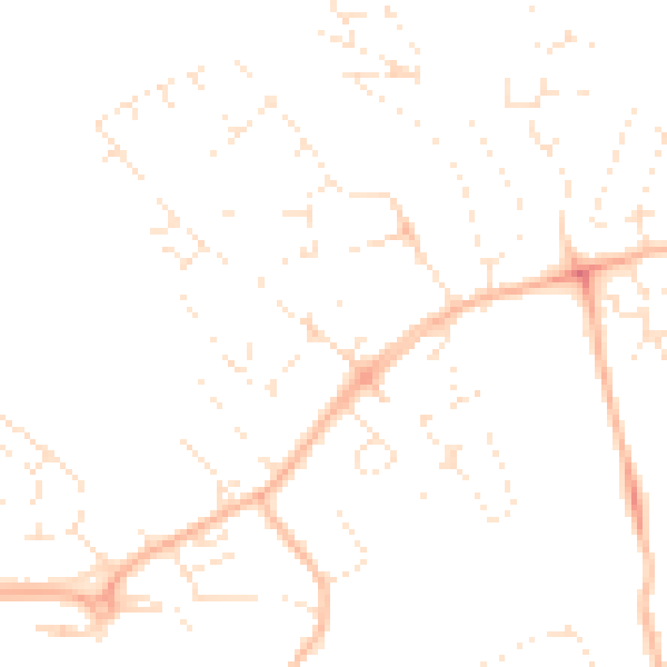 Daytime road noise heatmap for EX4 9BB