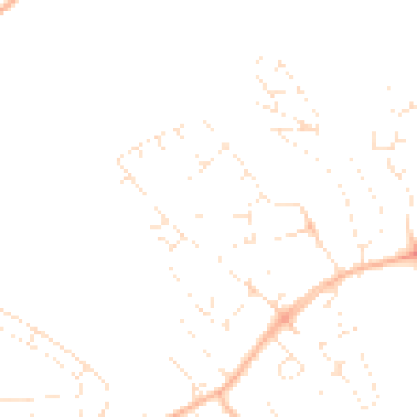 Daytime road noise heatmap for EX4 9BP