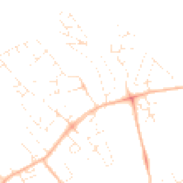 Daytime road noise heatmap for EX4 9DA