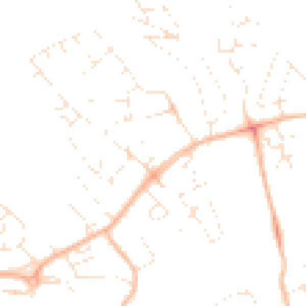 Daytime road noise heatmap for EX4 9DB