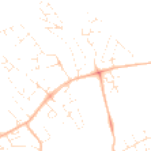 Daytime road noise heatmap for EX4 9DW