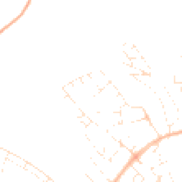 Daytime road noise heatmap for EX4 9EF