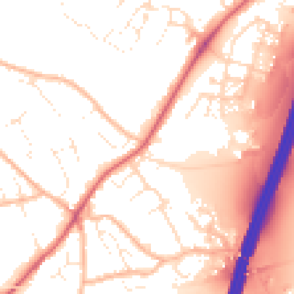 Daytime road noise heatmap for EX4 9HF