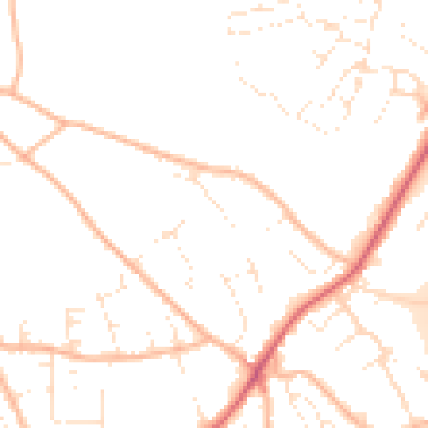 Daytime road noise heatmap for EX4 9HN