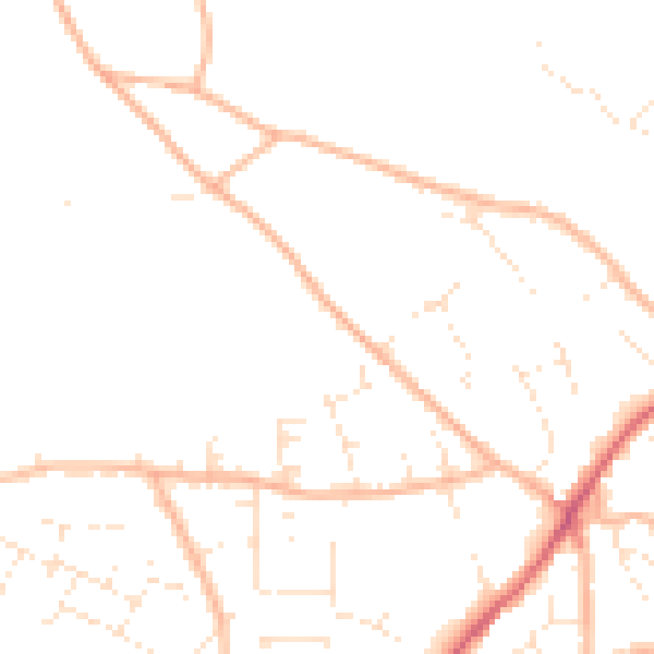 Daytime road noise heatmap for EX4 9JG