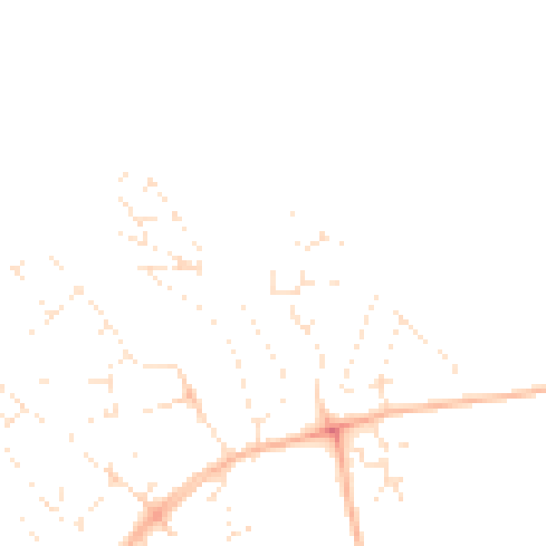 Daytime road noise heatmap for EX4 9JT