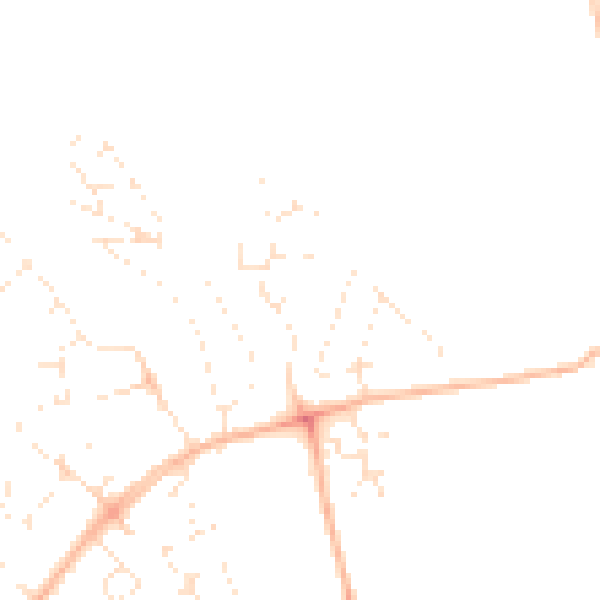Daytime road noise heatmap for EX4 9JZ