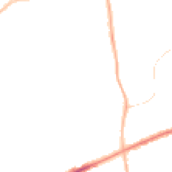 Night-time road noise heatmap for FY1 2QX