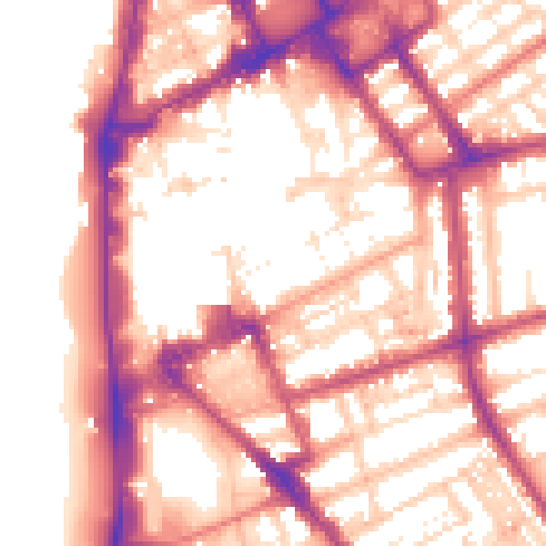 Daytime road noise heatmap for FY1 4LA