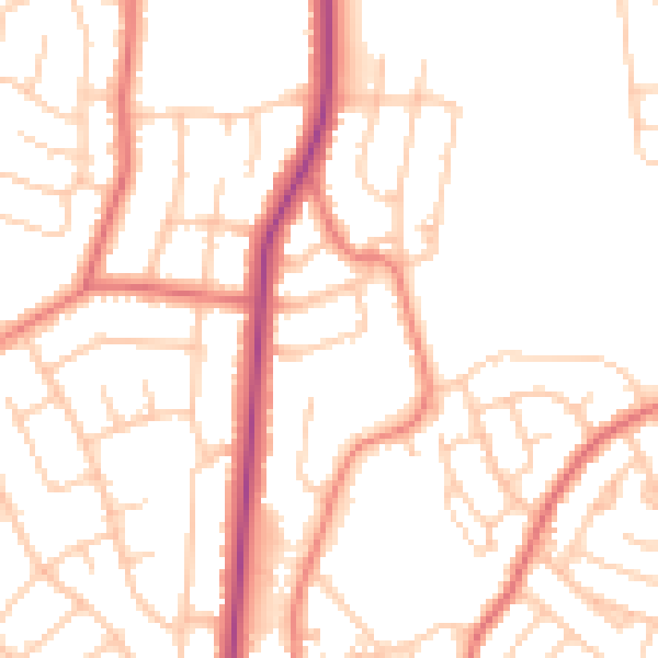 Daytime road noise heatmap for FY2 0AA