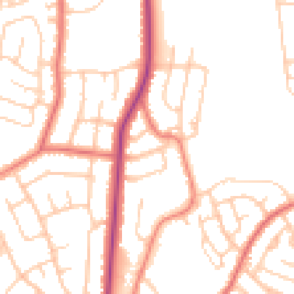 Daytime road noise heatmap for FY2 0AB