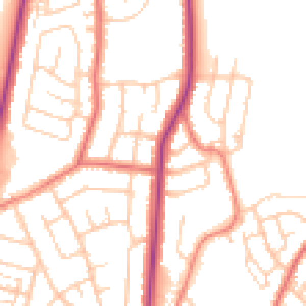Daytime road noise heatmap for FY2 0AD