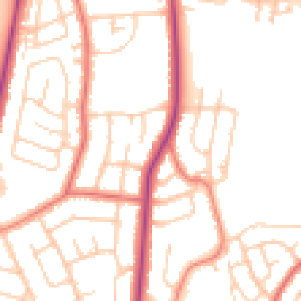 Daytime road noise heatmap for FY2 0AG