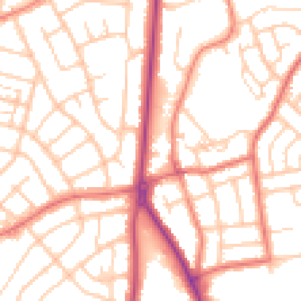Daytime road noise heatmap for FY2 0AJ
