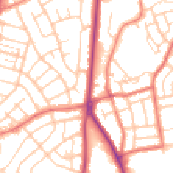 Daytime road noise heatmap for FY2 0AN