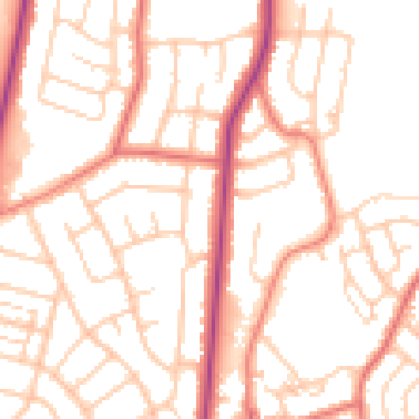 Daytime road noise heatmap for FY2 0AP