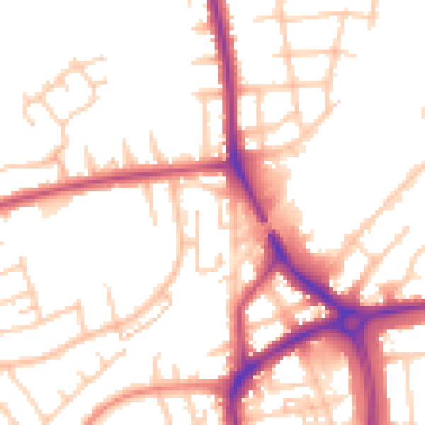 Daytime road noise heatmap for FY2 0AT