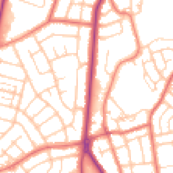 Daytime road noise heatmap for FY2 0AW