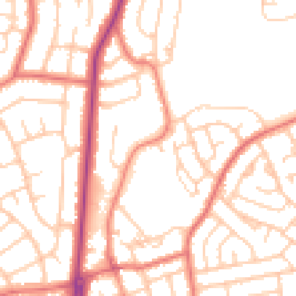 Daytime road noise heatmap for FY2 0AY