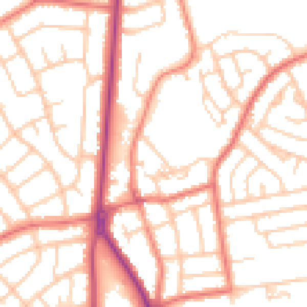 Daytime road noise heatmap for FY2 0BA