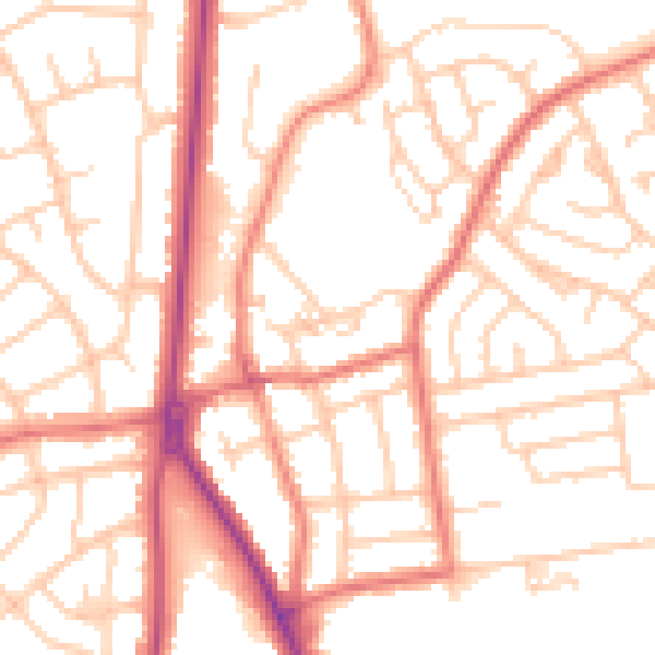 Daytime road noise heatmap for FY2 0BB