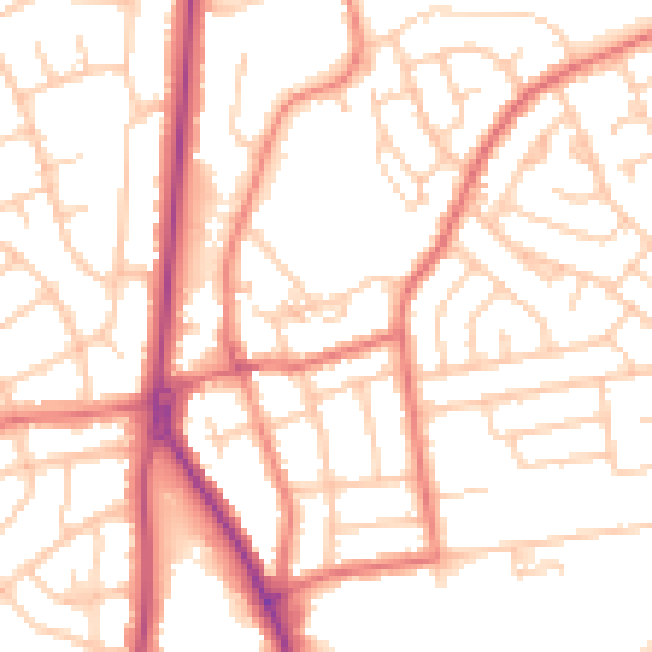 Daytime road noise heatmap for FY2 0BD