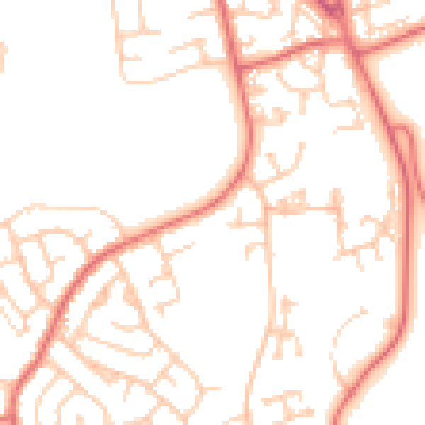 Daytime road noise heatmap for FY2 0BE
