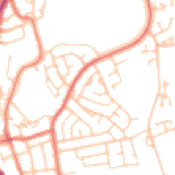 Daytime road noise heatmap for FY2 0BH