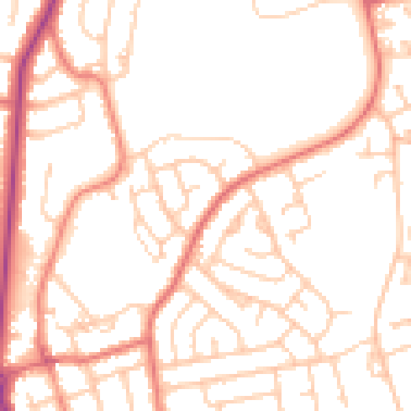 Daytime road noise heatmap for FY2 0BU