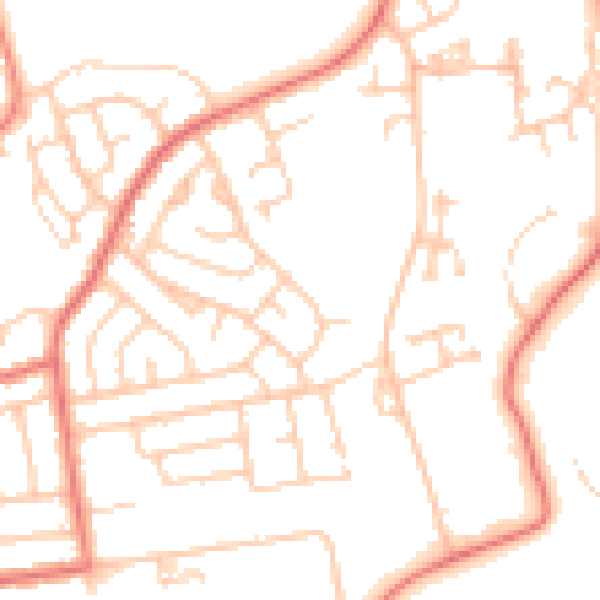 Daytime road noise heatmap for FY2 0BW